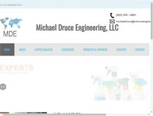 Tablet Screenshot of mdruceengineering.com